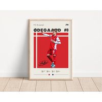 Martin Odegaard Poster, Fc Arsenal, Fußball Sport Geschenk Für Ihn von NordicPrintsAthletes