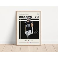 Maxx Crosby Poster, Las Vegas Raiders, Nfl Fan Geschenke, Football Sport Geschenk Für Ihn von NordicPrintsAthletes