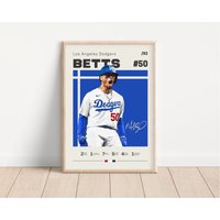 Mookie Betts Poster, Los Angeles Dodgers, Baseball Druck, Sport Geschenk Für Ihn von NordicPrintsAthletes