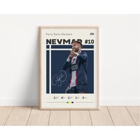 Neymar Poster, Paris Saint-Germain, Fußball Sport Geschenk Für Ihn 2 von NordicPrintsAthletes