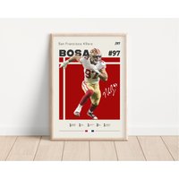 Nick Bosa Poster, San Francisco 49Ers, Nfl Fan Geschenke, Fußball Sport Geschenk Für Ihn von NordicPrintsAthletes