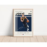 Nikola Jokic Poster, Denver Nuggets, Nba Fans, Basketball Sport Geschenk Für Ihn von NordicPrintsAthletes