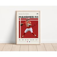 Patrick Mahomes Poster, Kansas City Chiefs, Nfl Fan Geschenke, Football Sport Geschenk Für Ihn von NordicPrintsAthletes