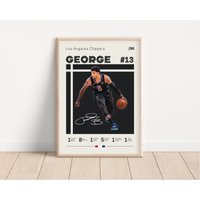 Paul George Poster, Los Angeles Clippers, Nba Fans, Basketball Sport Geschenk Für Ihn von NordicPrintsAthletes