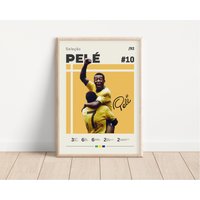 Pele Poster, Brasilien Fußball Druck, Sport Geschenk Für Ihn von NordicPrintsAthletes