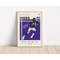 Randy Moss Poster, Minnesota Vikings, Nfl Fan Geschenke, Football Sport Geschenk Für Ihn von NordicPrintsAthletes