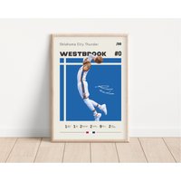 Russel Westbucks, Oklahoma City Thunder, Nba Fans, Poster, Basketball Sportposter, Geschenk Für Ihn 2 von NordicPrintsAthletes