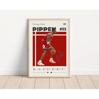 Scottie Pippen Poster, Chicago Bulls, Nba Fans, Basketball Sport Geschenk Für Ihn von NordicPrintsAthletes