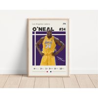 Shaquille O'neal Poster, La Lakers, Nba Fans, Basketball Sportposter, Geschenk Für Ihn von NordicPrintsAthletes
