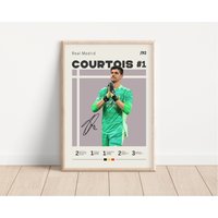 Thibaut Courtois Poster, Real Madrid, Fußball Sport Geschenk Für Ihn, Cr7 von NordicPrintsAthletes