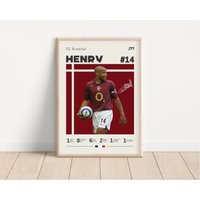 Thierry Henry Poster, Fc Waffenhalter, Fußball Sport Geschenk Für Ihn von NordicPrintsAthletes