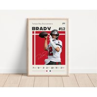 Tom Brady Poster, Tampa Bay Buccaneers, Nfl Fan Geschenke, Football Sportposter, Geschenk Für Ihn von NordicPrintsAthletes