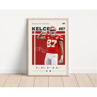 Travis Kelce Poster, Kansas City Chiefs, Nfl Fan Geschenke, Fußball Sport Geschenk Für Ihn von NordicPrintsAthletes