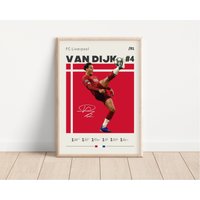 Virgil Van Dijk Poster, Fc Liverpool Football Print, Fußballplakat, Sportplakat, Geschenk Für Ihn von NordicPrintsAthletes