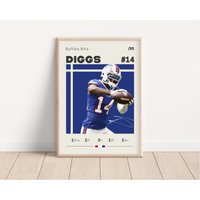 stefon Diggs Poster, Buffalo Bills, Nfl Fan Geschenke, Fußball Sport Geschenk Für Ihn von NordicPrintsAthletes