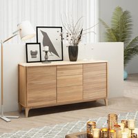 Buffet Kommode Aus Massivem Eichenholz, Eichenholz von NordicStoryStore