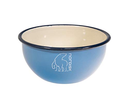 Nordisk Madam Bla Bowl 700 Ml Blau - Robuste vielseitige Retro Emaille Schüssel, 700ml, Größe 700 ml - Farbe Sky Blue von Nordisk