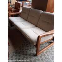 Sofa, Denmark, Teak, 3Sitzer von NordiskaRetro