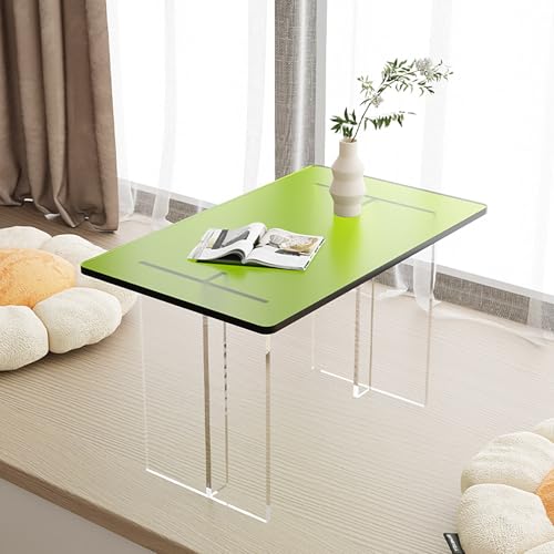 Acryl-Sofa-Seitentisch,Transparenter Quadratischer Couchtisch Aus Acryl,Moderne Kaffeetische,Kleiner Moderner Dekorativer Beistelltisch,For Schlafzimmer Und Wohnzimmer(Green,L40*25*25/15.7*10*10in) von Nordivo