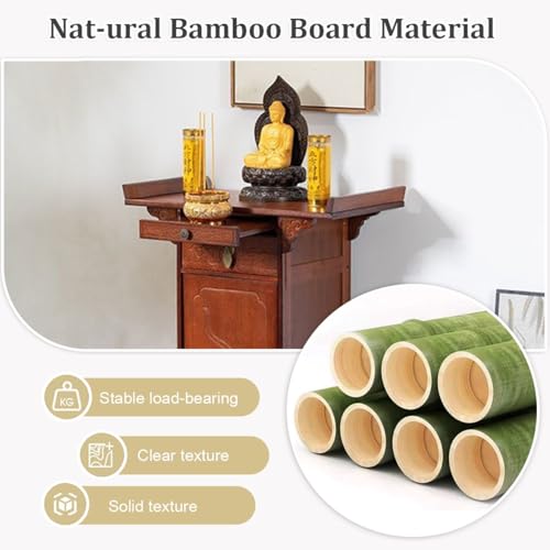 Nordivo Buddha Schrein Opfertisch mit Stauraum, Gebetstisch Buddhistischer Altar, Feng Shui Statue Regal für Guan Gong & Guanyin, Tischaltar zur Andacht(Walnut,L70*33cm/27.5 * 13in) von Nordivo