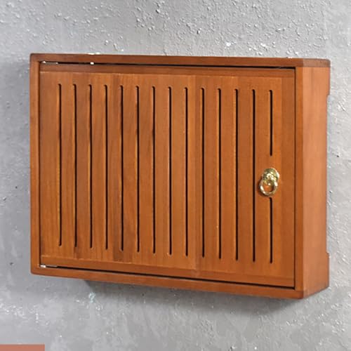 Nordivo Wandmontierte WLAN Box Versteck, WLAN Router Aufbewahrungsbox, Holzrouter Regal, Router Schrank für Büro und Zuhause(Teak,L42*32cm/16.5 * 12.5in) von Nordivo