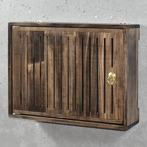 Nordivo Wandmontierte WLAN Box Versteck, WLAN Router Aufbewahrungsbox, Holzrouter Regal, Router Schrank für Büro und Zuhause(Walnut,L49.5 * 32cm/19.4 * 12.5in) von Nordivo