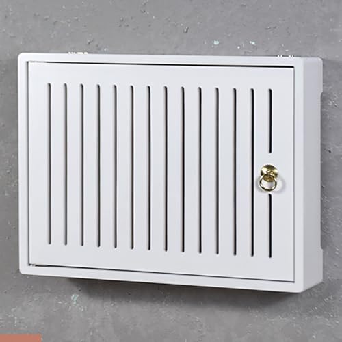 Nordivo Wandmontierte WLAN Box Versteck, WLAN Router Aufbewahrungsbox, Holzrouter Regal, Router Schrank für Büro und Zuhause(White,L49.5 * 32cm/19.4 * 12.5in) von Nordivo