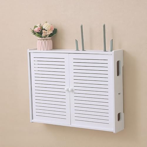 Nordivo Wandmontierte WiFi-Aufbewahrungsbox, Router-Schutzbox, Modem-Kabel-Router-Abdeckung, Doppelstockregal, PVC-Atmungsnetz-Organizer für Modems, für Zuhause und Büro(58x10.5x46cm/22.8x4.1x18.1in) Nordivo Wandmontierte WiFi-Aufbewahrungsbox, Router-Schutzbox, Modem-Kabel-Router-Abdeckung, Doppelstockregal, PVC-Atmungsnetz-Organizer für Modems, für Zuhause und Büro(58x10.5x46cm/22.8x4.1x18.1in) von Nordivo