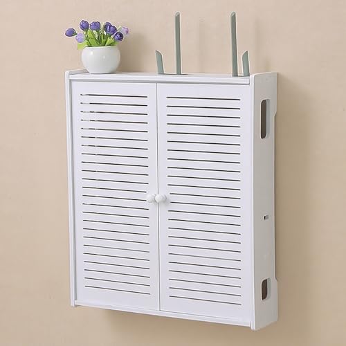 Nordivo Wandmontierte WiFi-Aufbewahrungsbox, Router-Schutzbox, Modem-Kabel-Router-Abdeckung, Doppelstockregal, PVC-Atmungsnetz-Organizer für Modems, für Zuhause und Büro(40x10.5x58cm/15.7x4.1x22.8in) Nordivo Wandmontierte WiFi-Aufbewahrungsbox, Router-Schutzbox, Modem-Kabel-Router-Abdeckung, Doppelstockregal, PVC-Atmungsnetz-Organizer für Modems, für Zuhause und Büro(40x10.5x58cm/15.7x4.1x22.8in) von Nordivo