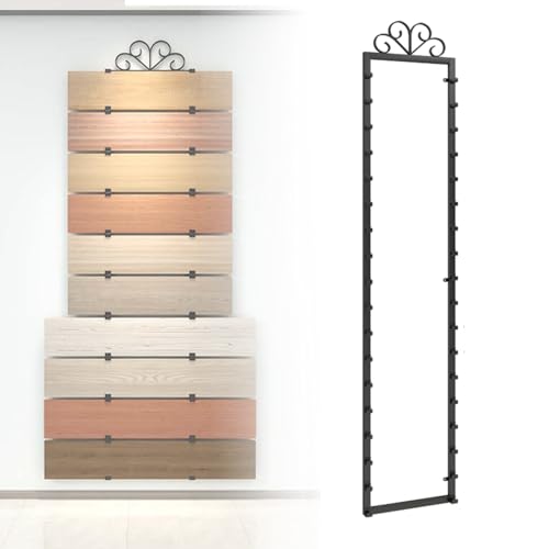 Nordivo Wandmontiertes Fliesenregal, Großer Metallständer Für Keramik-, Glas- Und Quarzsteinplatten, Marmor- Und Keramikplatten-Organizer, Materialmusterhalter Für Geschäfte(Black,11 cm/4.33 in) von Nordivo