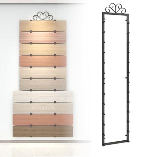 Nordivo Wandmontiertes Fliesenregal, Großer Metallständer Für Keramik-, Glas- Und Quarzsteinplatten, Marmor- Und Keramikplatten-Organizer, Materialmusterhalter Für Geschäfte(Black,16 cm/6.30 in) von Nordivo