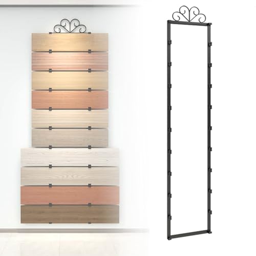 Nordivo Wandmontiertes Fliesenregal, Großer Metallständer Für Keramik-, Glas- Und Quarzsteinplatten, Marmor- Und Keramikplatten-Organizer, Materialmusterhalter Für Geschäfte(Black,21 cm/8.27 in) von Nordivo