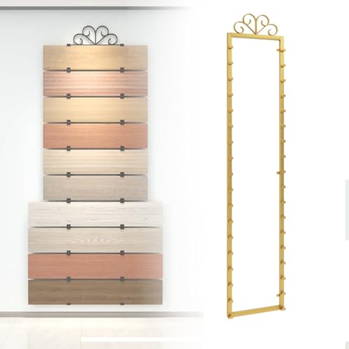 Nordivo Wandmontiertes Fliesenregal, Großer Metallständer Für Keramik-, Glas- Und Quarzsteinplatten, Marmor- Und Keramikplatten-Organizer, Materialmusterhalter Für Geschäfte(Gold,11 cm/4.33 in) von Nordivo