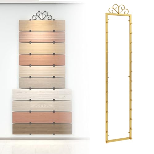 Nordivo Wandmontiertes Fliesenregal, Großer Metallständer Für Keramik-, Glas- Und Quarzsteinplatten, Marmor- Und Keramikplatten-Organizer, Materialmusterhalter Für Geschäfte(Gold,16 cm/6.30 in) von Nordivo