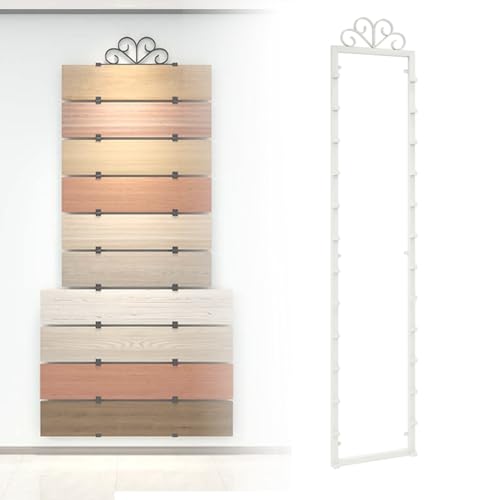 Nordivo Wandmontiertes Fliesenregal, Großer Metallständer Für Keramik-, Glas- Und Quarzsteinplatten, Marmor- Und Keramikplatten-Organizer, Materialmusterhalter Für Geschäfte(White,16 cm/6.30 in) von Nordivo