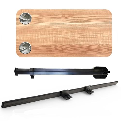 Wandklapptisch für Wohnmobile,Wohnmobil-Wandklapptisch,Bootstisch 2 Getränkehaltern,Klappbarer Esstisch,RV-Klapptisch mit Mehrschichtiger Holzplatte,seitlich hängender Klapptisch für Wohnmobile(Brown/ von Nordivo