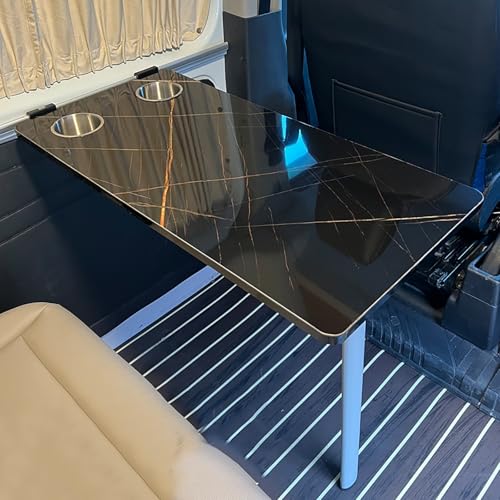 Wohnmobil-Wandklapptisch,Wandklapptisch für Wohnmobile,Bootstisch 2 Getränkehaltern,Klappbarer Esstisch,RV-Klapptisch mit Mehrschichtiger Holzplatte,seitlich hängender Klapptisch für Wohnmobile(Black) Wohnmobil-Wandklapptisch,Wandklapptisch für Wohnmobile,Bootstisch 2 Getränkehaltern,Klappbarer Esstisch,RV-Klapptisch mit Mehrschichtiger Holzplatte,seitlich hängender Klapptisch für Wohnmobile(Black) von Nordivo