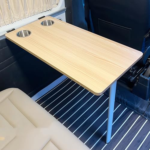 Wohnmobil-Wandklapptisch,Wandklapptisch für Wohnmobile,Bootstisch 2 Getränkehaltern,Klappbarer Esstisch,RV-Klapptisch mit Mehrschichtiger Holzplatte,seitlich hängender Klapptisch für Wohnmobile(Brown) Wohnmobil-Wandklapptisch,Wandklapptisch für Wohnmobile,Bootstisch 2 Getränkehaltern,Klappbarer Esstisch,RV-Klapptisch mit Mehrschichtiger Holzplatte,seitlich hängender Klapptisch für Wohnmobile(Brown) von Nordivo