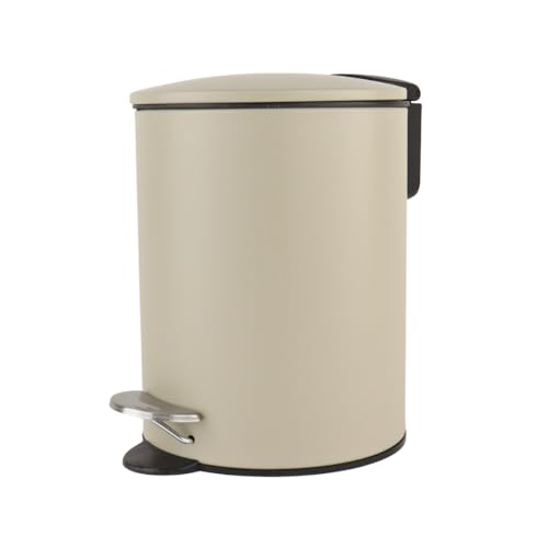 Nordix Treteimer 3 Liter Badezimmer Toilette Beige Metall von Nordix