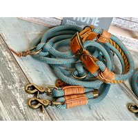 Tauhalsband Und Tauleine Aus Ppm Seil Leder Cognac Verstellbar Personalisiert Mit Ledermarke Tauhalsband Und Tauleine Aus Ppm Seil Leder Cognac Verstellbar Personalisiert Mit Ledermarke von NordlichtDogsShop