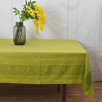 xl Rechteckige Tischdecke 130" Grüne Jacquard Tischwäsche Esszimmer Für 14 Personen Tisch Elegante Weihnachtsdekoration Weihnachtsgeschenk von NordlinenShop