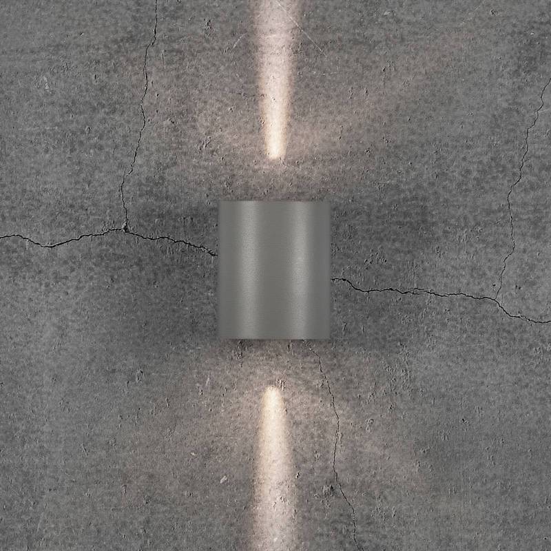 LED-Außenwandleuchte Canto 2, 10 cm, grau von Nordlux