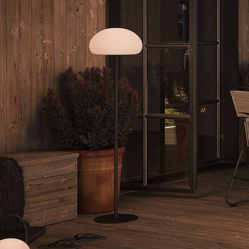 LED-Akku-Terrassenleuchte Sponge, schwarz/weiß, Metall, IP65 von Nordlux