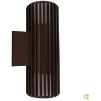 [NEUWERTIG] B-Ware Nordlux Außenwandleuchte Aludra Double Seaside Alu Braun Metallic Wandlampe Spot von Nordlux