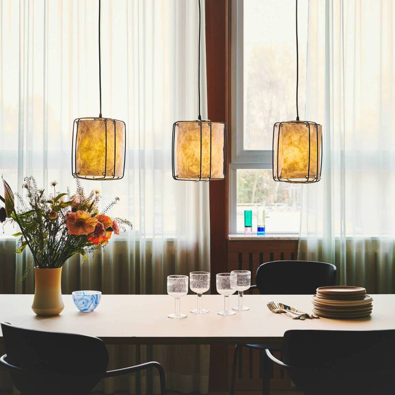 Pendelleuchte Cardine, 3-flammig, Papier, Metall von Nordlux