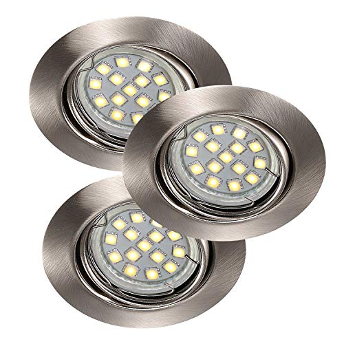 Nordlux Downlight Triton 3-Set LED SMD, gebürsteter Stahl 54360132 Nordlux Downlight Triton 3-Set LED SMD, gebürsteter Stahl 54360132 von Nordlux