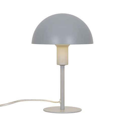 Nordlux Ellen Mini Tischleuchte Grau – Kompakte E14-Tischlampe mit klarem Kabel, IP20 – Ideal für Fensterbank, Regal oder Nachttisch von Nordlux