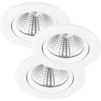 Nordlux 47870101 Freemont LED-Einbauleuchte 3er Set LED LED fest eingebaut 16.5W Weiß von Nordlux