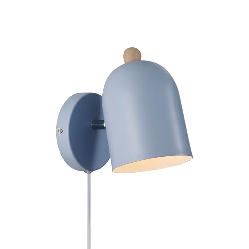 Nordlux Gaston Wandleuchte in Blau – Skandinavisches Design mit verstellbarem Lampenkopf und Holzdetail​ von Nordlux