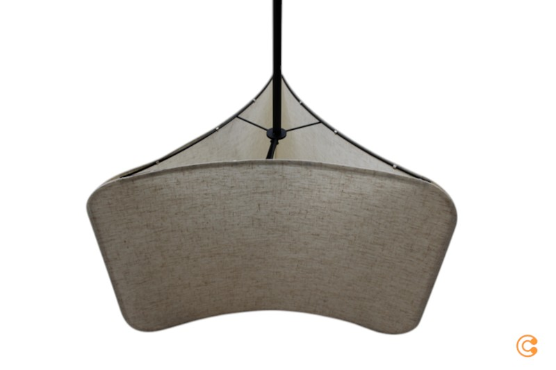 Nordlux Hängeleuchte Tinto Textilschirm Dreieckig Schwarz/Beige Pendelleuchte B-Ware von Nordlux